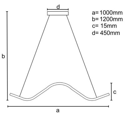 LED Stmívatelný lustr na lanku LED/70W/230V 3000-6500K + dálkové ovládání