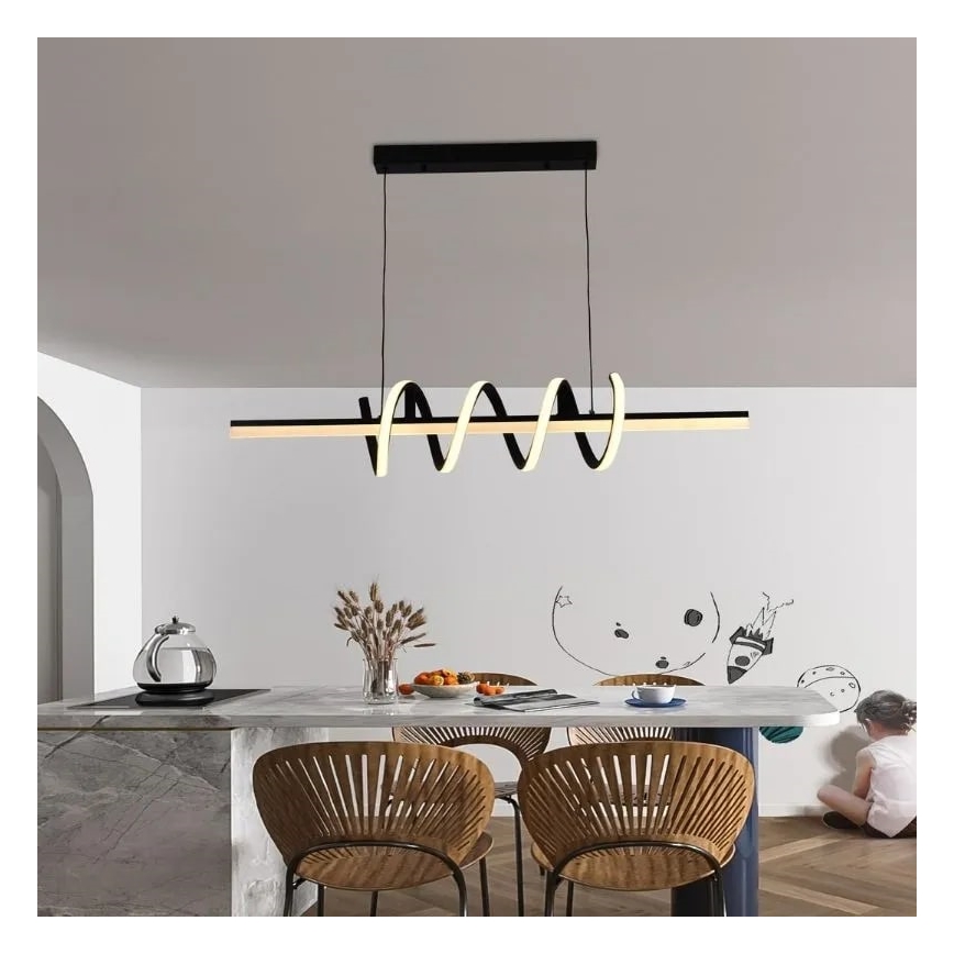 LED Stmívatelný lustr na lanku LED/70W/230V 3000-6500K + dálkové ovládání