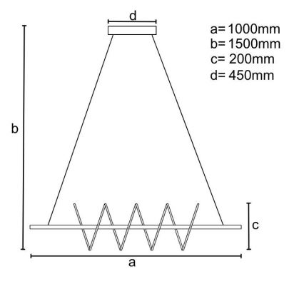 LED Stmívatelný lustr na lanku LED/70W/230V 3000-6500K + dálkové ovládání