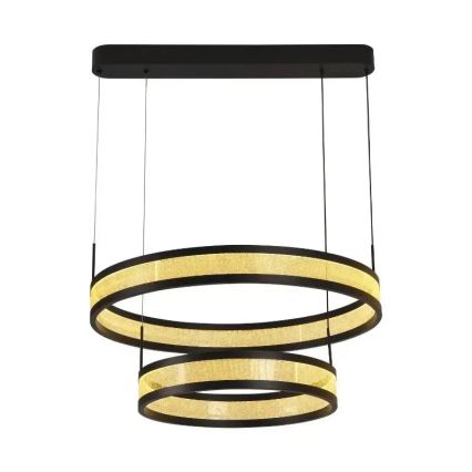LED Stmívatelný lustr na lanku LED/70W/230V 3000-6500K pr. 60 cm černá + dálkové ovládání