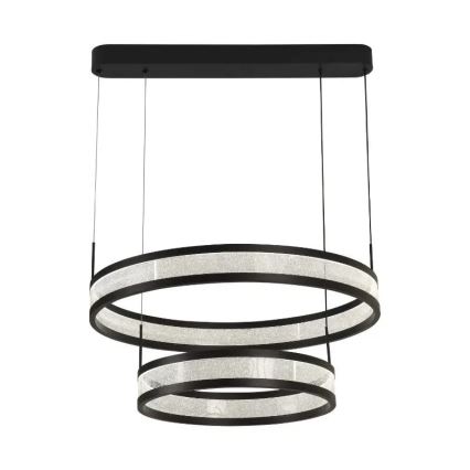 LED Stmívatelný lustr na lanku LED/70W/230V 3000-6500K pr. 60 cm černá + dálkové ovládání