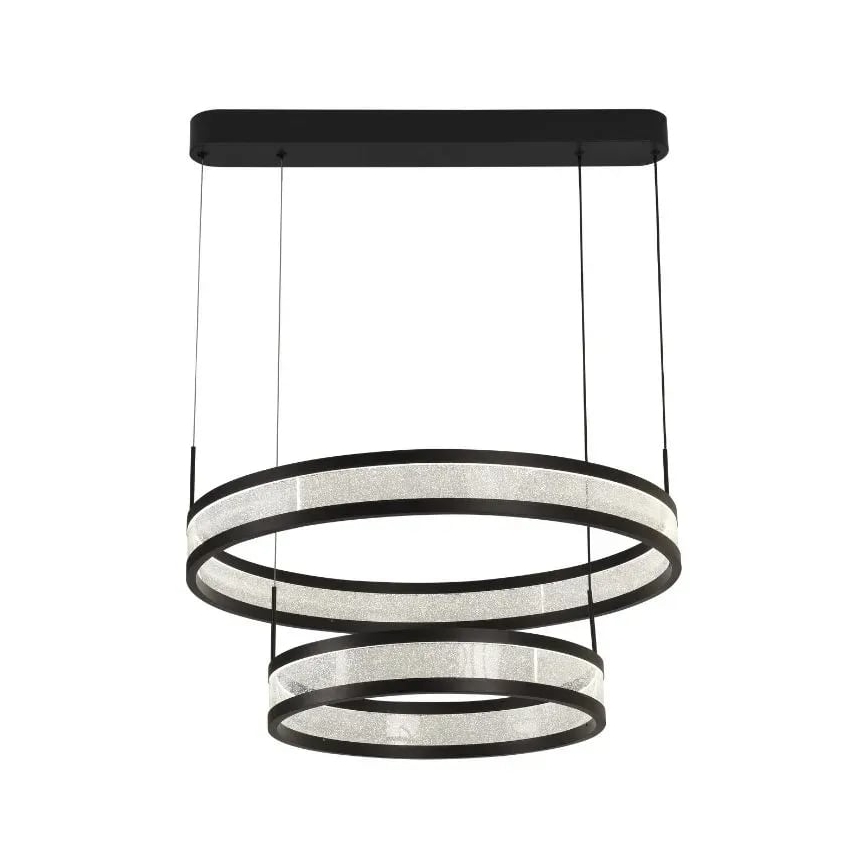 LED Stmívatelný lustr na lanku LED/70W/230V 3000-6500K pr. 60 cm černá + dálkové ovládání