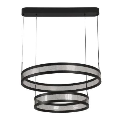 LED Stmívatelný lustr na lanku LED/70W/230V 3000-6500K pr. 60 cm černá + dálkové ovládání