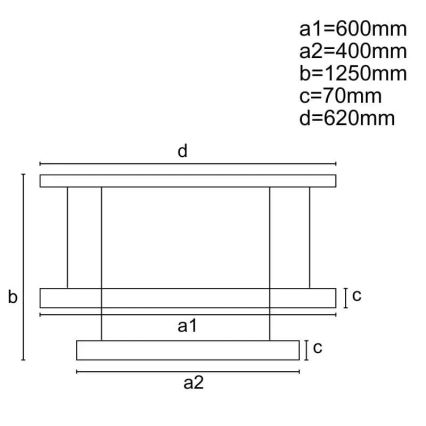 LED Stmívatelný lustr na lanku LED/70W/230V 3000-6500K pr. 60 cm černá + dálkové ovládání