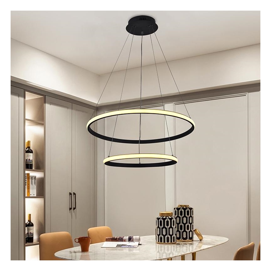 LED Stmívatelný lustr na lanku LED/75W/230V 3000-6500K + dálkové ovládání