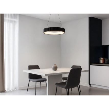 LED Stmívatelný lustr na lanku LED/75W/230V 3000-6500K pr. 49 cm + dálkové ovládání