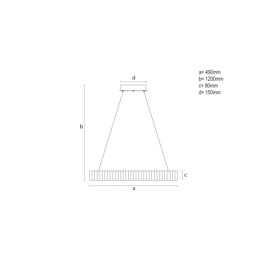 LED Stmívatelný lustr na lanku LED/75W/230V 3000-6500K pr. 49 cm + dálkové ovládání