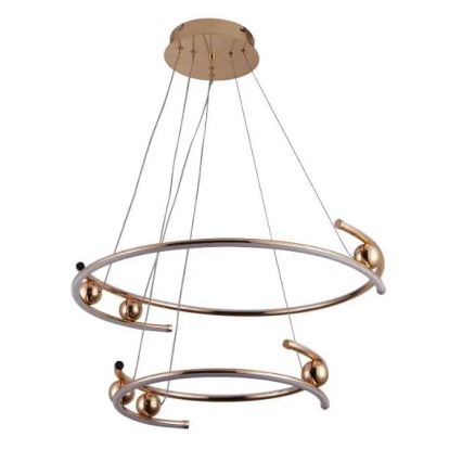 LED Stmívatelný lustr na lanku LED/80W/230V 3000-6500K pr. 60 cm + dálkové ovládání