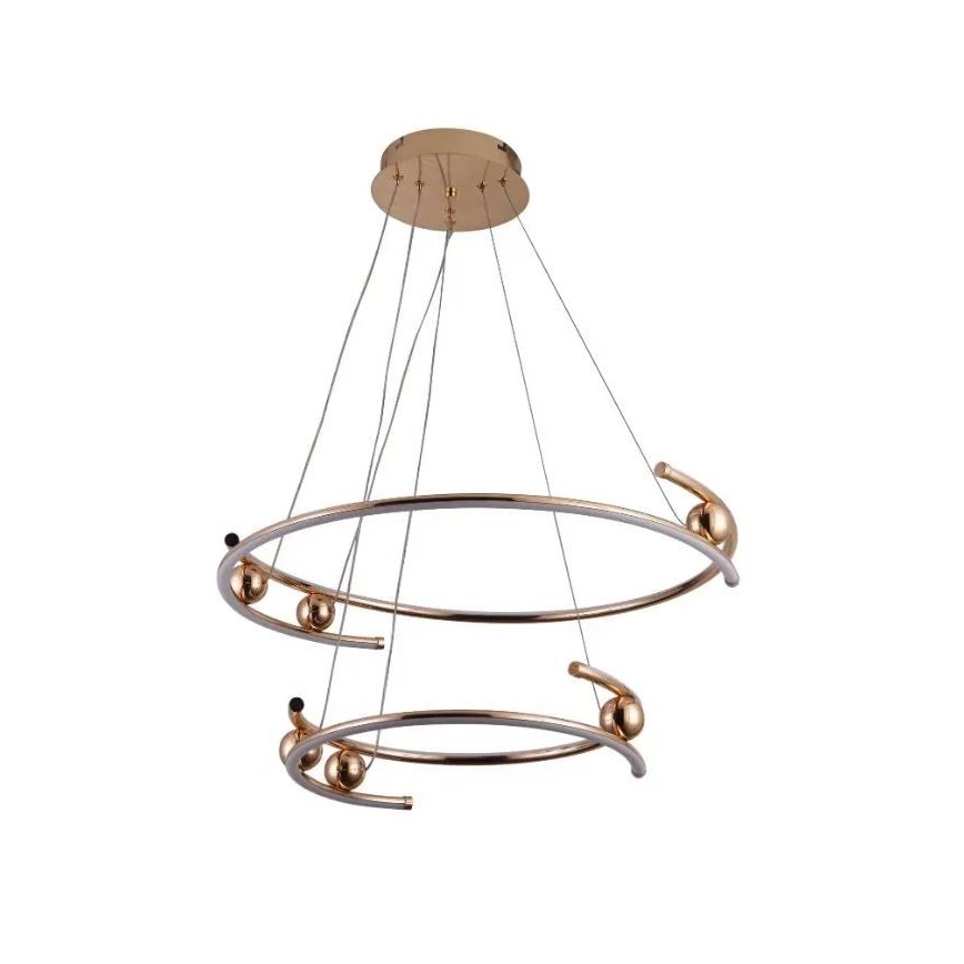 LED Stmívatelný lustr na lanku LED/80W/230V 3000-6500K pr. 60 cm + dálkové ovládání