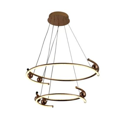 LED Stmívatelný lustr na lanku LED/80W/230V 3000-6500K pr. 60 cm + dálkové ovládání