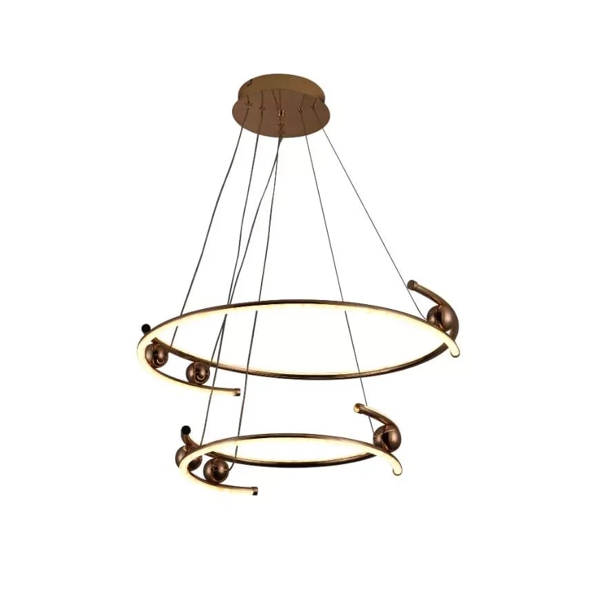 LED Stmívatelný lustr na lanku LED/80W/230V 3000-6500K pr. 60 cm + dálkové ovládání