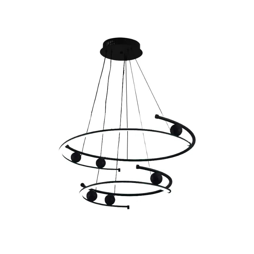 LED Stmívatelný lustr na lanku LED/80W/230V 3000-6500K + dálkové ovládání