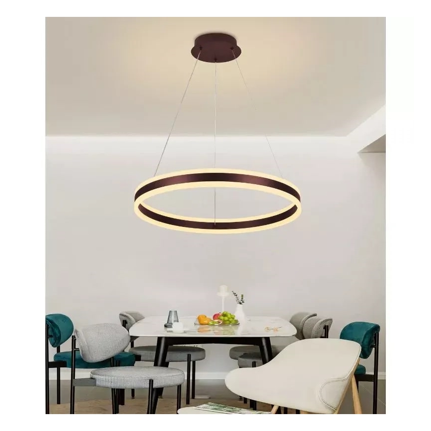 LED Stmívatelný lustr na lanku LED/85W/230V 3000-6500K + dálkové ovládání