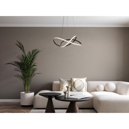 LED Stmívatelný lustr na lanku LED/85W/230V 3000-6500K pr. 60 cm + dálkové ovládání