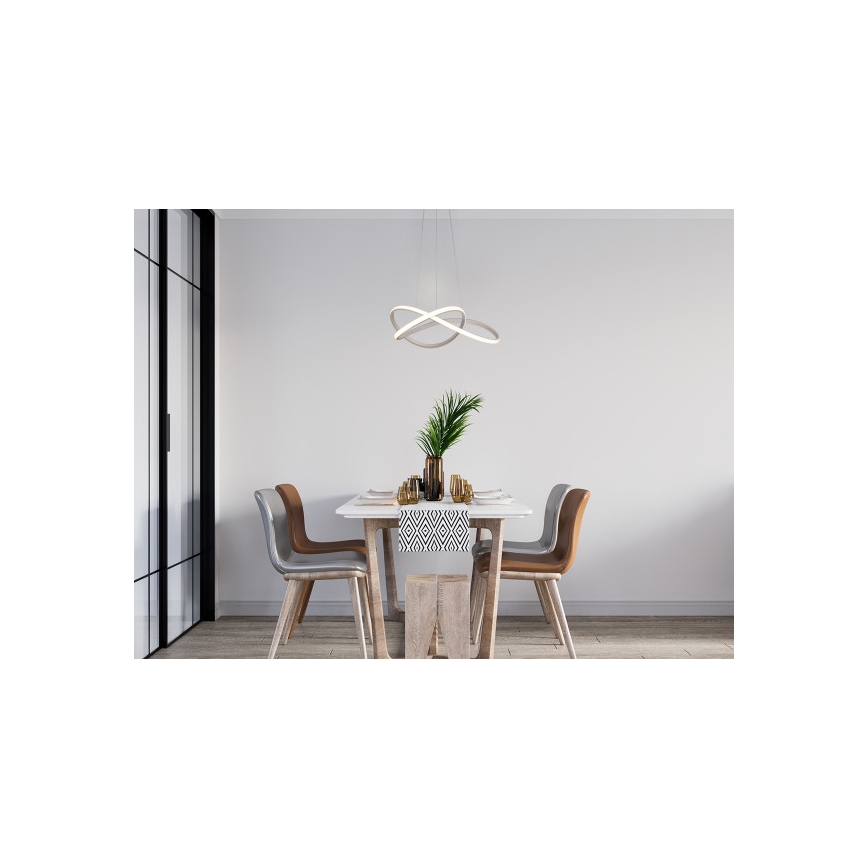 LED Stmívatelný lustr na lanku LED/85W/230V 3000-6500K pr. 60 cm + dálkové ovládání