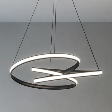 LED Stmívatelný lustr na lanku LED/85W/230V 3000-6500K pr. 49 cm + dálkové ovládání