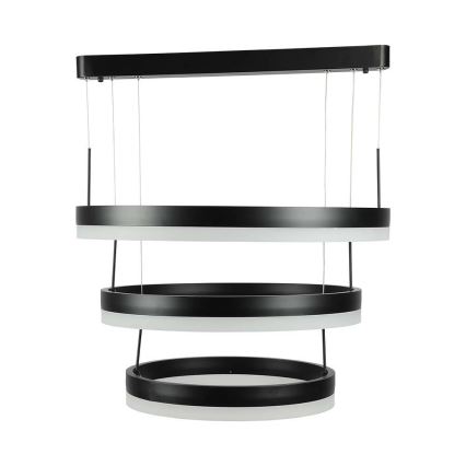 LED Stmívatelný lustr na lanku LED/86W/230V 3000K černá