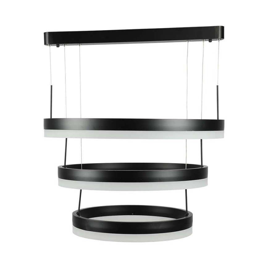 LED Stmívatelný lustr na lanku LED/86W/230V 3000K černá