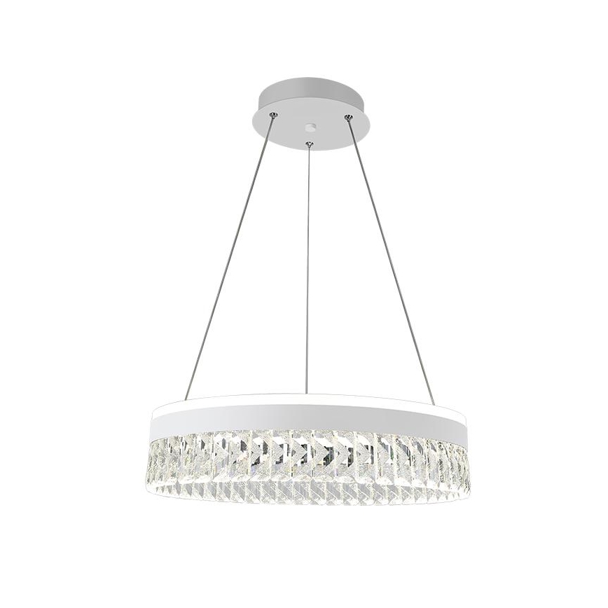 LED Stmívatelný křišťálový lustr na lanku LED/90W/230V 3000-6500K bílá + dálkové ovládání