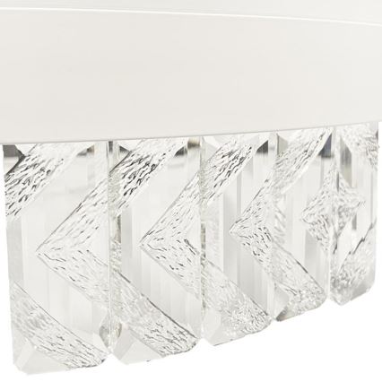LED Stmívatelný křišťálový lustr na lanku LED/90W/230V 3000-6500K bílá + dálkové ovládání