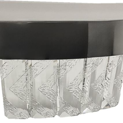 LED Stmívatelný křišťálový lustr na lanku LED/90W/230V 3000-6500K lesklý chrom + dálkové ovládání