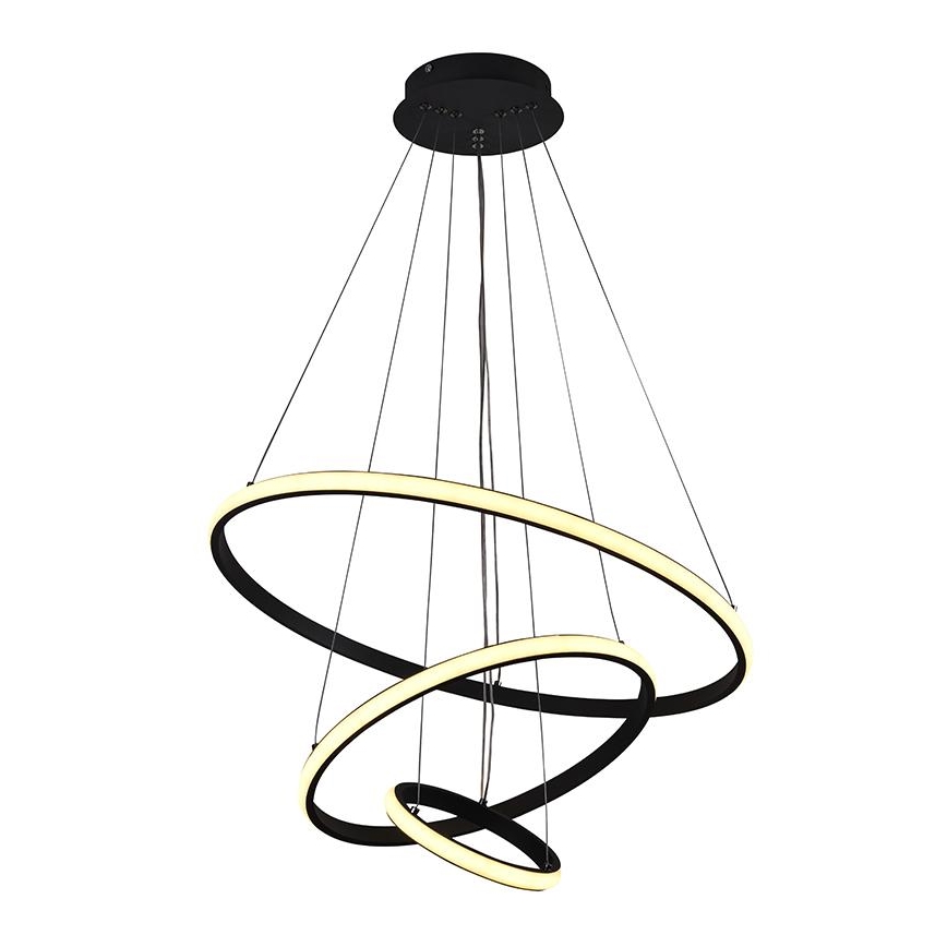 LED Stmívatelný lustr na lanku LED/90W/230V 3000-6500K + dálkové ovládání