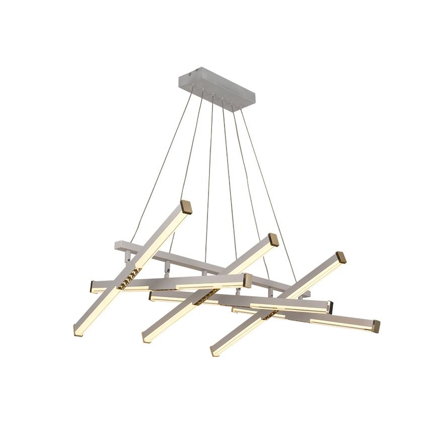 LED Stmívatelný lustr na lanku LED/90W/230V 3000-6500K pr. 80 cm + dálkové ovládání