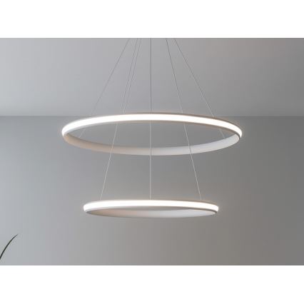 LED Stmívatelný lustr na lanku LED/90W/230V 3000-6500K pr. 60 cm + dálkové ovládání
