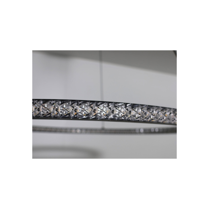 LED Stmívatelný lustr na lanku LED/90W/230V 3000-6500K pr. 60 cm + dálkové ovládání