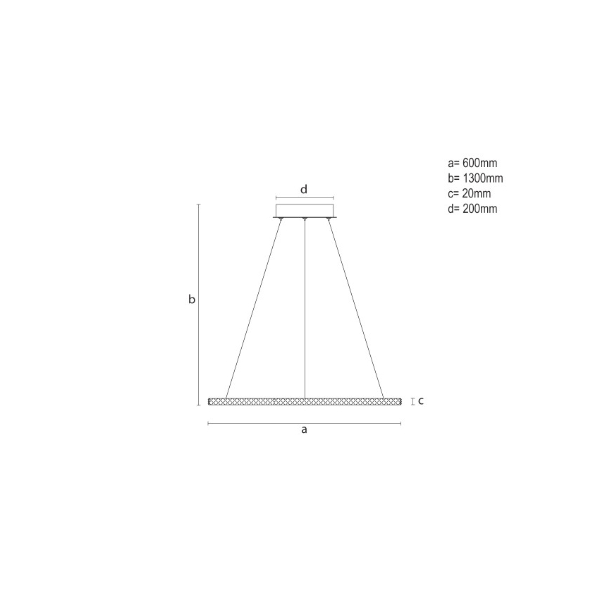 LED Stmívatelný lustr na lanku LED/90W/230V 3000-6500K pr. 60 cm + dálkové ovládání