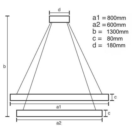 LED Stmívatelný křišťálový lustr na lanku LED/90W/230V 3000-6500K zlatá/chrom + dálkové ovládání