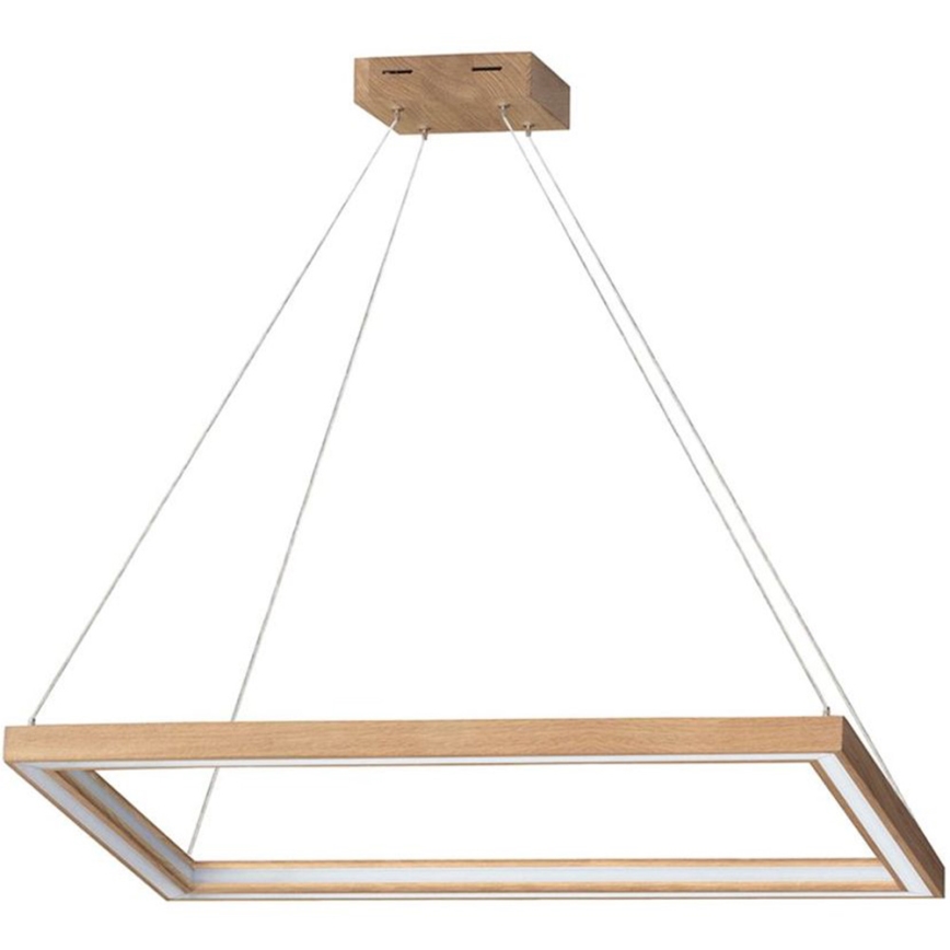 LED Stmívatelný lustr na lanku LEGNO 2xLED/33W/230V dub