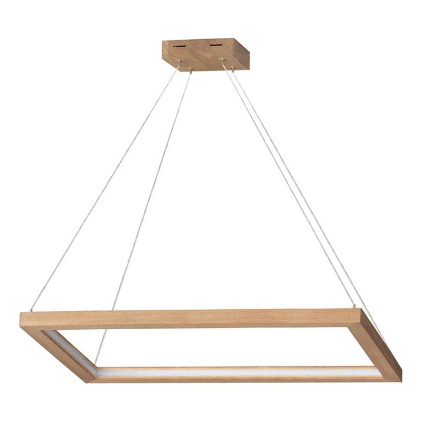LED Stmívatelný lustr na lanku LEGNO LED/31,5W/230V dub