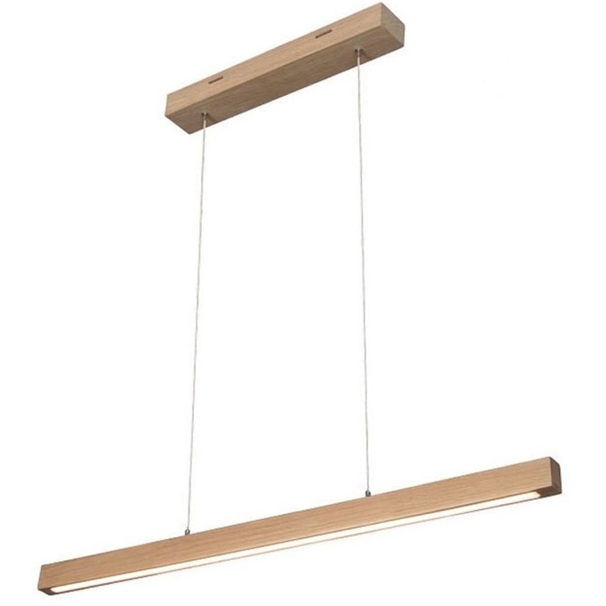 LED Stmívatelný lustr na lanku SMAL LED/12W/230V dub