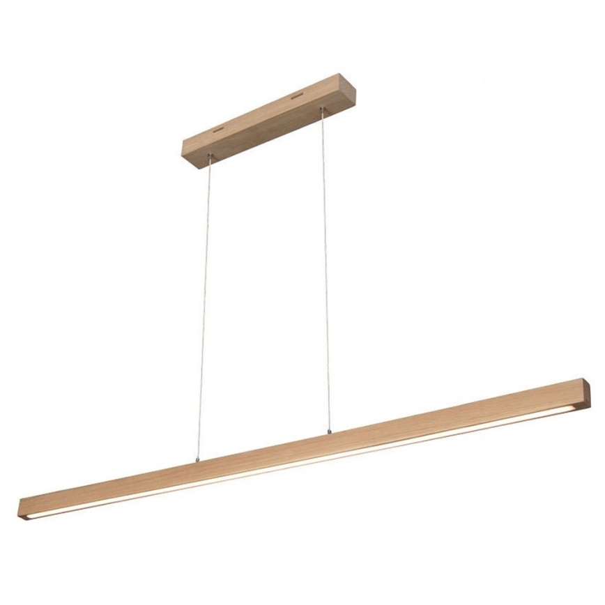 LED Stmívatelný lustr na lanku SMAL LED/18W/230V dub