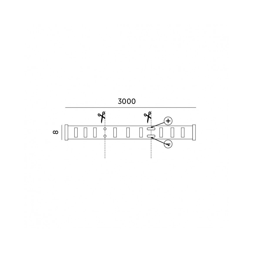LED Stmívatelný pásek LED/25W/230V 3m 4000K