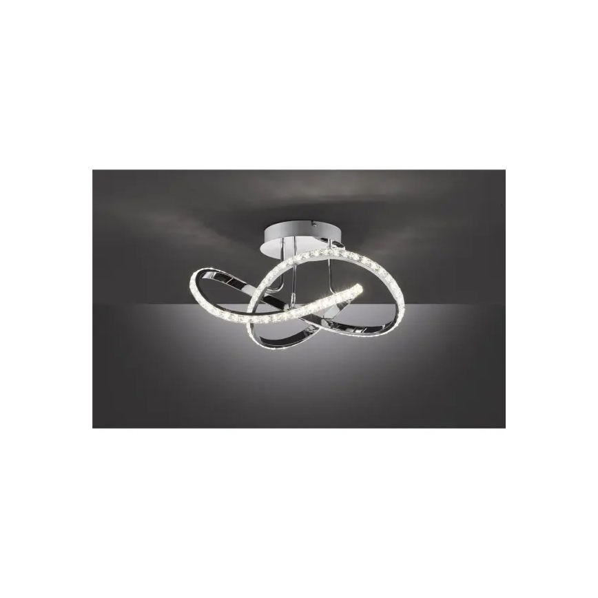 LED Stmívatelný přisazený lustr ABRO LED/26W/230V lesklý chrom