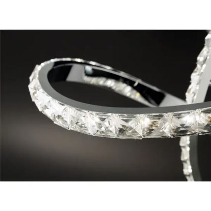 LED Stmívatelný přisazený lustr ABRO LED/26W/230V lesklý chrom