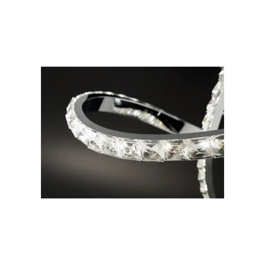 LED Stmívatelný přisazený lustr ABRO LED/26W/230V lesklý chrom