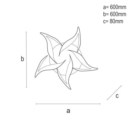 LED Stmívatelný přisazený lustr LED/100W/230V 3000-6500K + dálkové ovládání