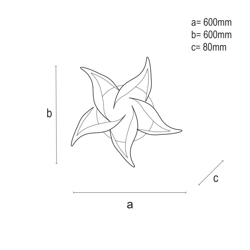 LED Stmívatelný přisazený lustr LED/100W/230V 3000-6500K + dálkové ovládání