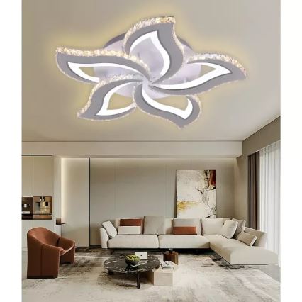 LED Stmívatelný přisazený lustr LED/100W/230V 3000-6500K + dálkové ovládání