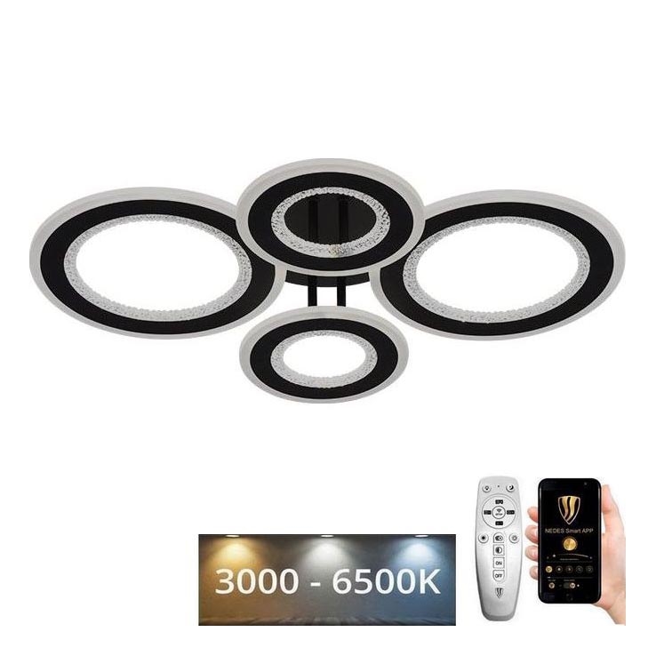 LED Stmívatelný přisazený lustr LED/100W/230V 3000-6500K + dálkové ovládání