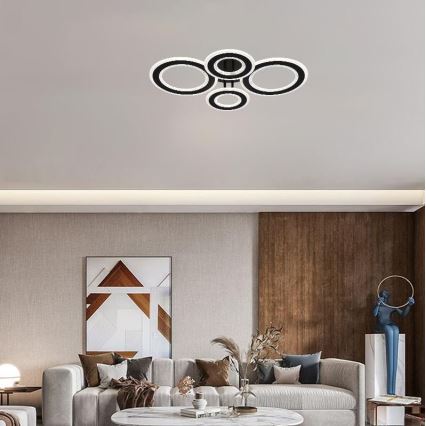 LED Stmívatelný přisazený lustr LED/100W/230V 3000-6500K + dálkové ovládání