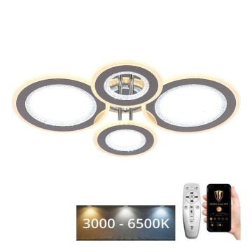LED Stmívatelný přisazený lustr LED/100W/230V 3000-6500K + dálkové ovládání