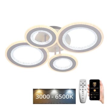 LED Stmívatelný přisazený lustr LED/100W/230V 3000-6500K + dálkové ovládání
