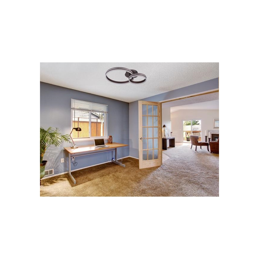 LED Stmívatelný přisazený lustr LED/110W/230V 3000-6500K + dálkové ovládání