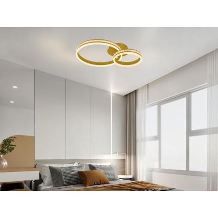 LED Stmívatelný přisazený lustr LED/110W/230V 3000-6500K + dálkové ovládání