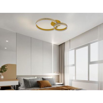 LED Stmívatelný přisazený lustr LED/110W/230V 3000-6500K + dálkové ovládání
