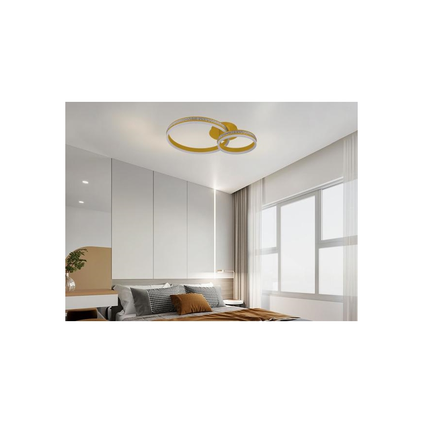 LED Stmívatelný přisazený lustr LED/110W/230V 3000-6500K + dálkové ovládání